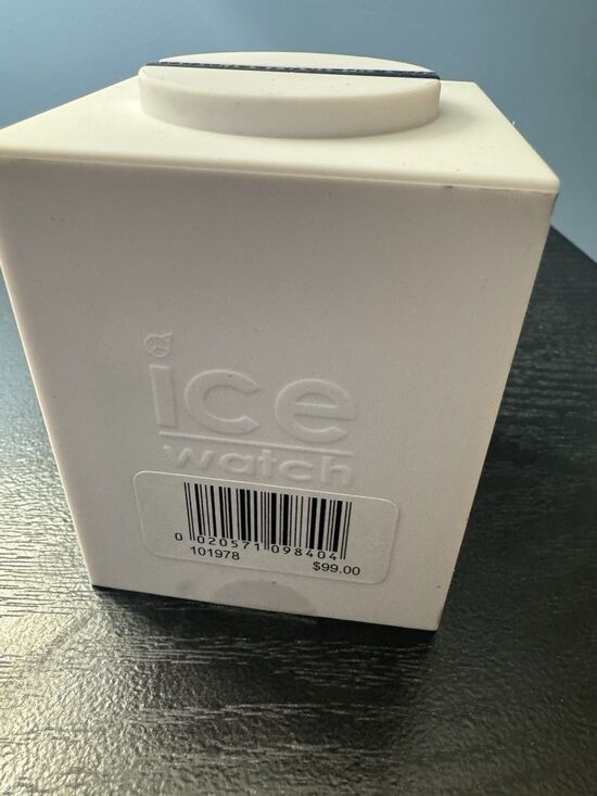 Ice Watch Swarovski Elements Blue Dial White Band Unisex 101978 Original Box